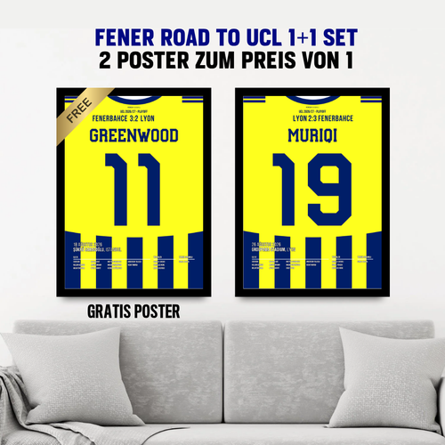 Greenwood und Muriqi Fener 1+1 Set – zwei gerahmte Poster