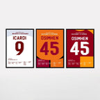 Galatasaray vs Premier League Bundle Fußball Poster mit Rahmen