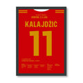 Kalajdzic LASK Poster – historischer erster CL-Sieg, schwarzer Rahmen