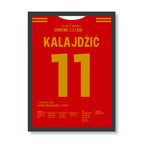Kalajdzic LASK Poster – historischer erster CL-Sieg, schwarzer Rahmen