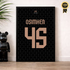 Leao - Osimhen - Sané Bundle Fußball Poster mit Rahmen