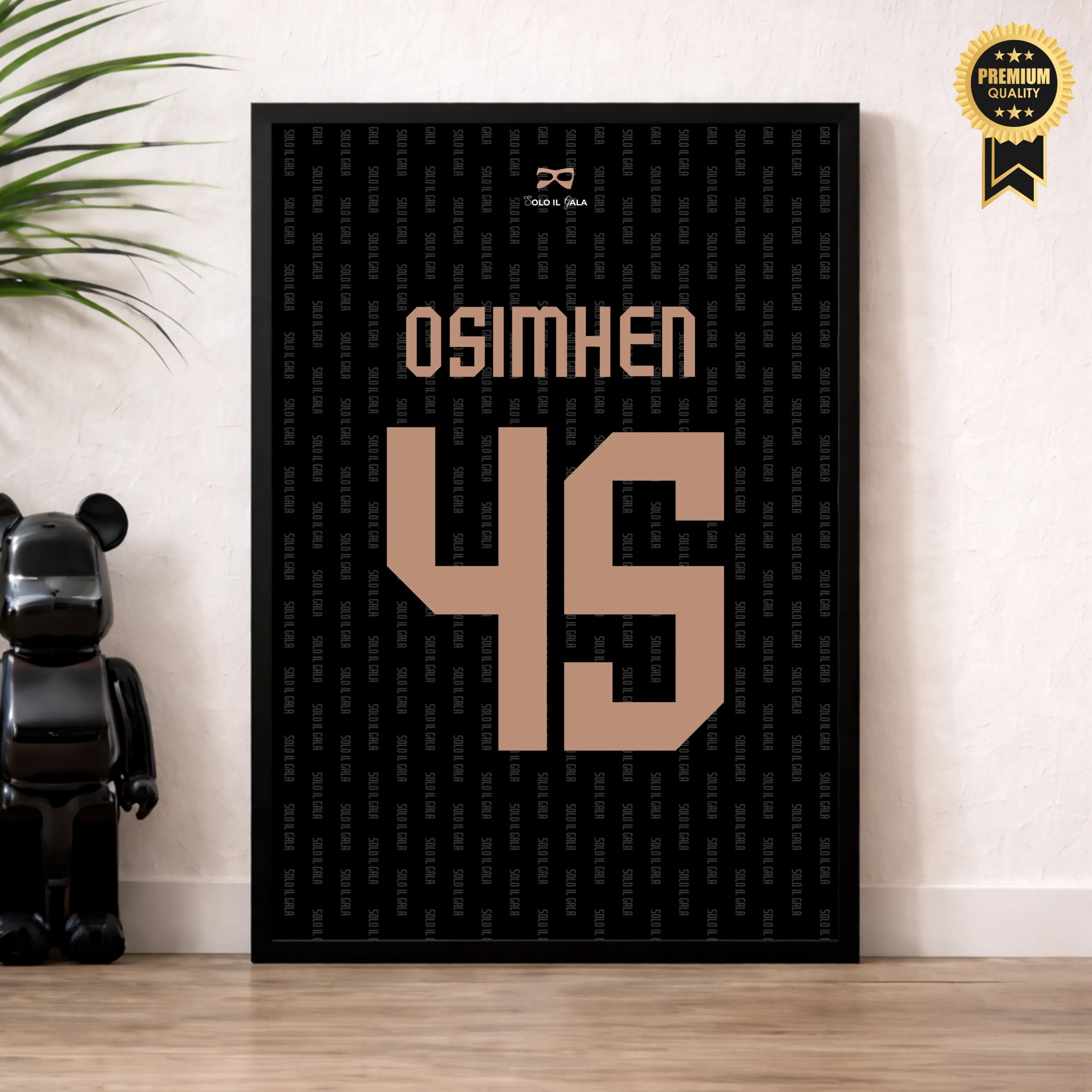 Leao - Osimhen - Sané Bundle Fußball Poster mit Rahmen