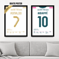 Ronaldo X Mbappé 1+1 Set – zwei Fußball Poster mit Rahmen