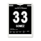 Gomez mit Doppelback gegen Fener in BJKs Meistersaison Fußball Poster mit Rahmen