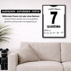 Quaresma X Gomez - 1+1 Set Fußball Poster mit Rahmen