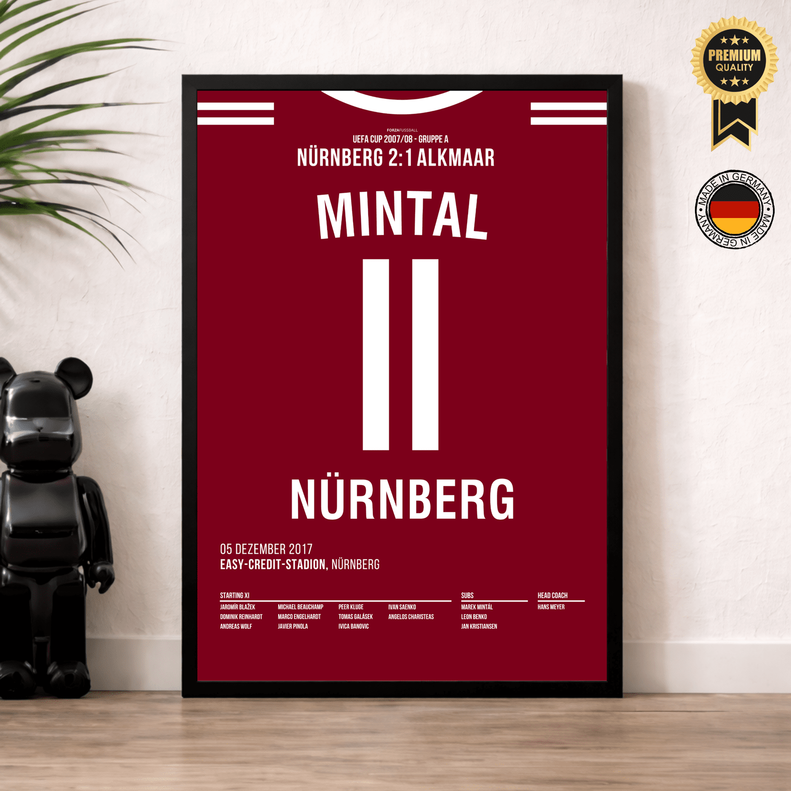 Marek Mintal dreht das UEFA Cup Spiel gegen Alkmaar 2007