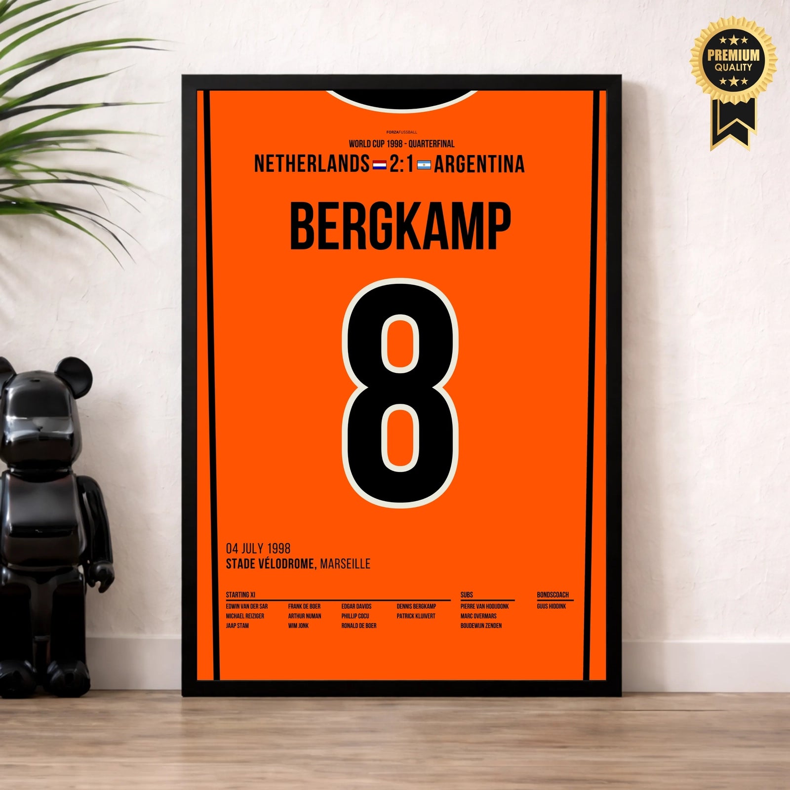 Dennis Bergkamp’s iconic goal against Argentina at the 1998 World Cup