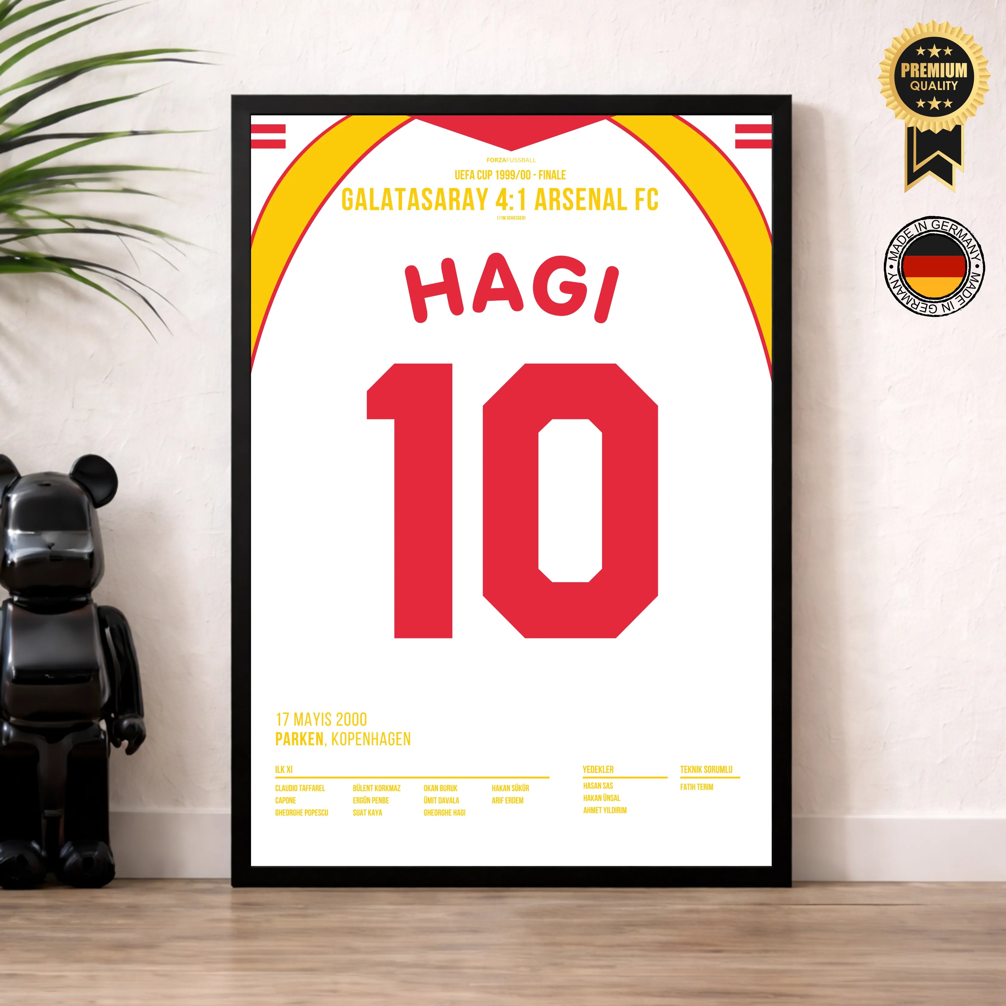 Hagi und Gala gewinnen den Uefa Cup vs Arsenal 2000