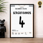 Ramos rettet Real gegen Atletico in letzter Sekunde per Kopfballtor Fußball Poster mit Rahmen