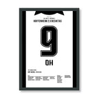 Besiktas nimmt Sinsheim ein Fußball Poster mit Rahmen