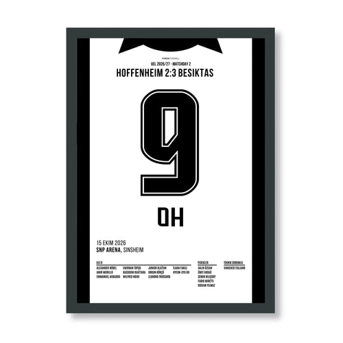 Besiktas nimmt Sinsheim ein Fußball Poster mit Rahmen