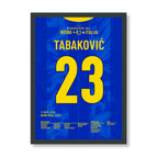 Dzeko X Tabakovic WM 2026 Quali - 1+1 Set Fußball Poster mit Rahmen