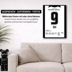 Besiktas nimmt Sinsheim ein Fußball Poster mit Rahmen