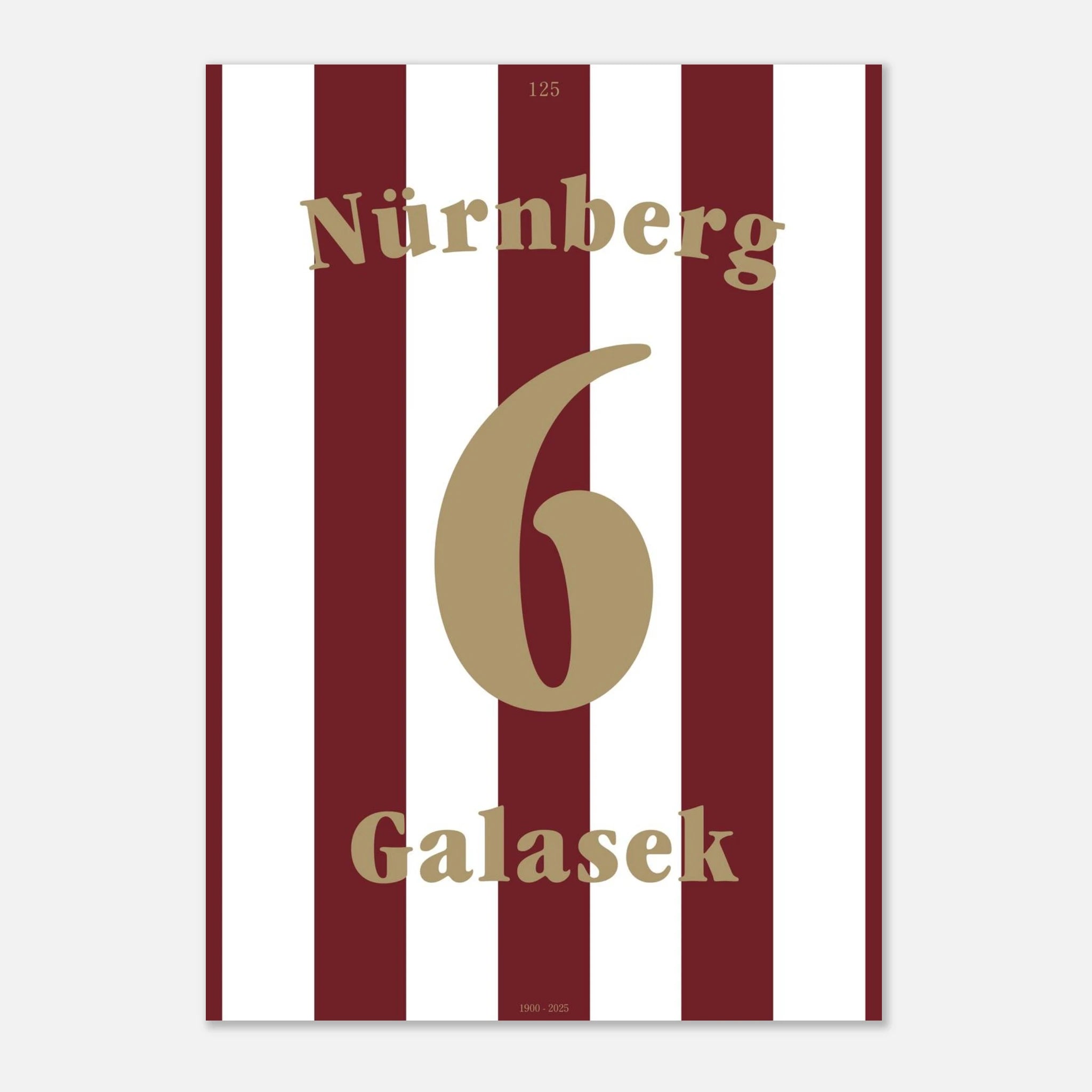 Tomáš Galásek - 125 Jahre FCN Fußball Poster mit Rahmen