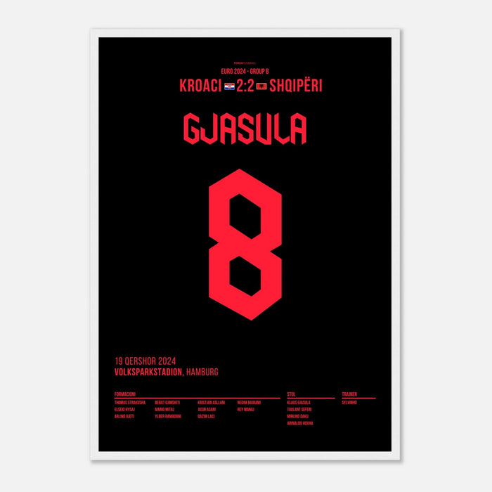 Gjasula with the equalizer for Albania against Croatia at Euro 2024