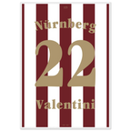 Enrico Valentini - 125 Jahre FCN Fußball Poster mit Rahmen