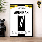 Adeniran LASK Poster im Wohnzimmer