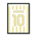 Marco Asensio Fener Poster Away 2026/27, schwarzer Rahmen