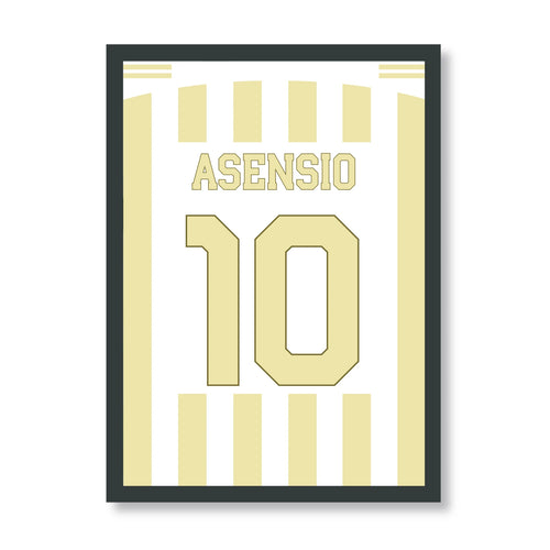 Marco Asensio Fener Poster Away 2026/27, schwarzer Rahmen