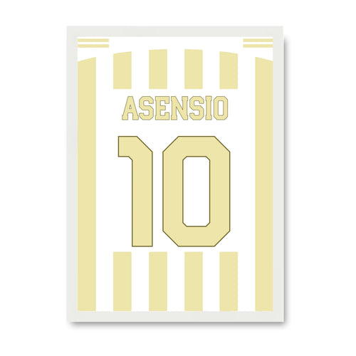Marco Asensio Fener Poster Away 2026/27, weisser Rahmen