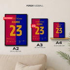 Kounde schießt Barca zum Pokalsieg im Clasico Fußball Poster mit Rahmen
