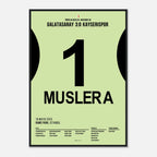 Muslera trifft und geht als Legende Fußball Poster mit Rahmen