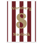 Max Morlock - 125 Jahre FCN Fußball Poster mit Rahmen