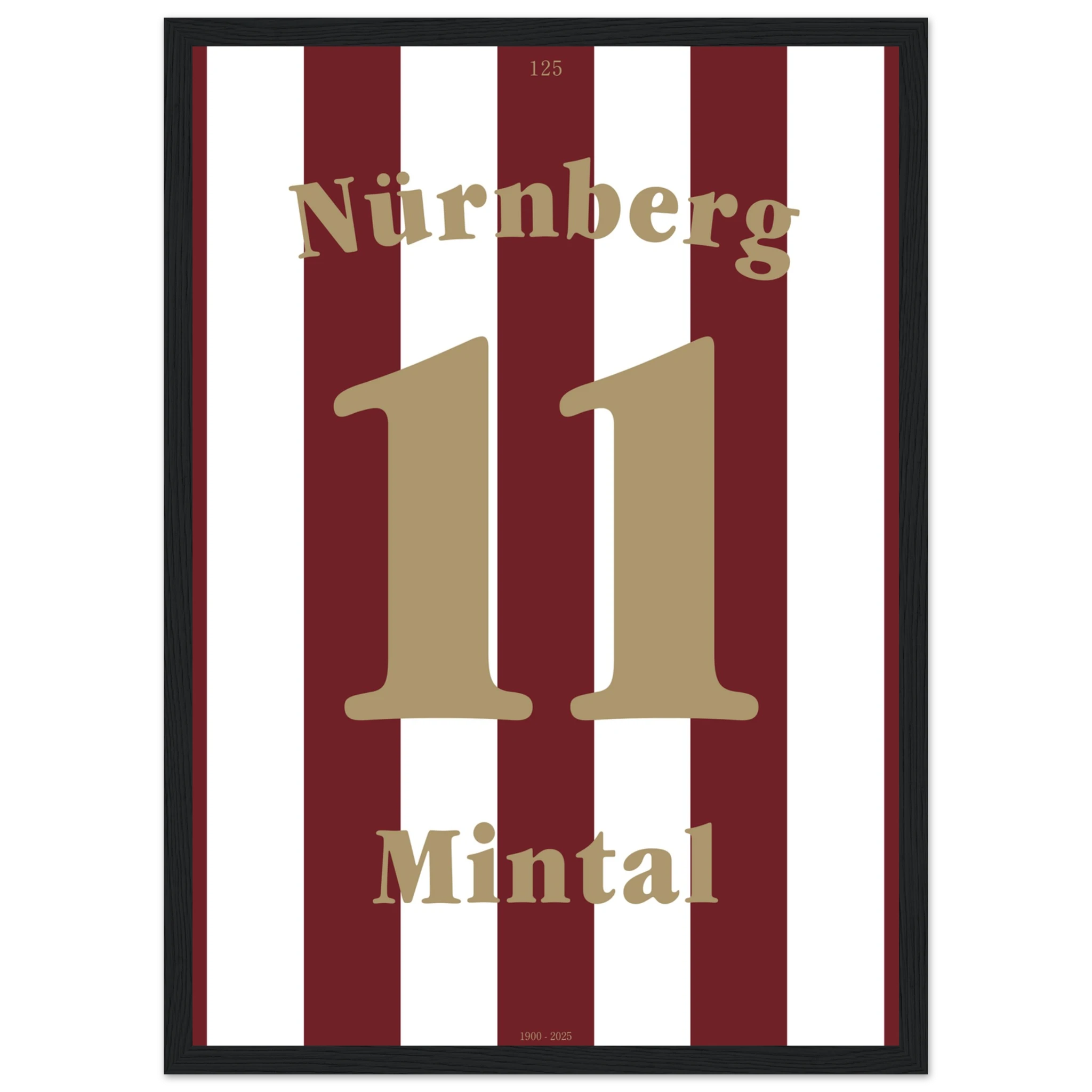 Marek Mintal - 125 Jahre FCN Fußball Poster mit Rahmen