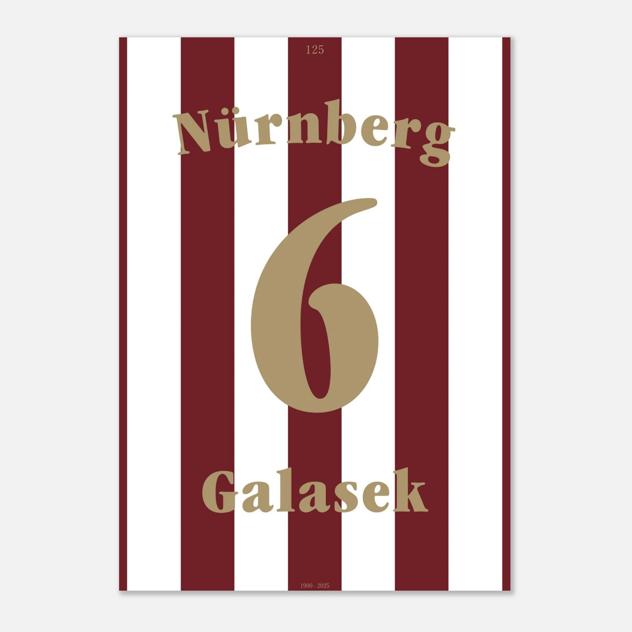 Tomáš Galásek - 125 Jahre FCN Fußball Poster mit Rahmen