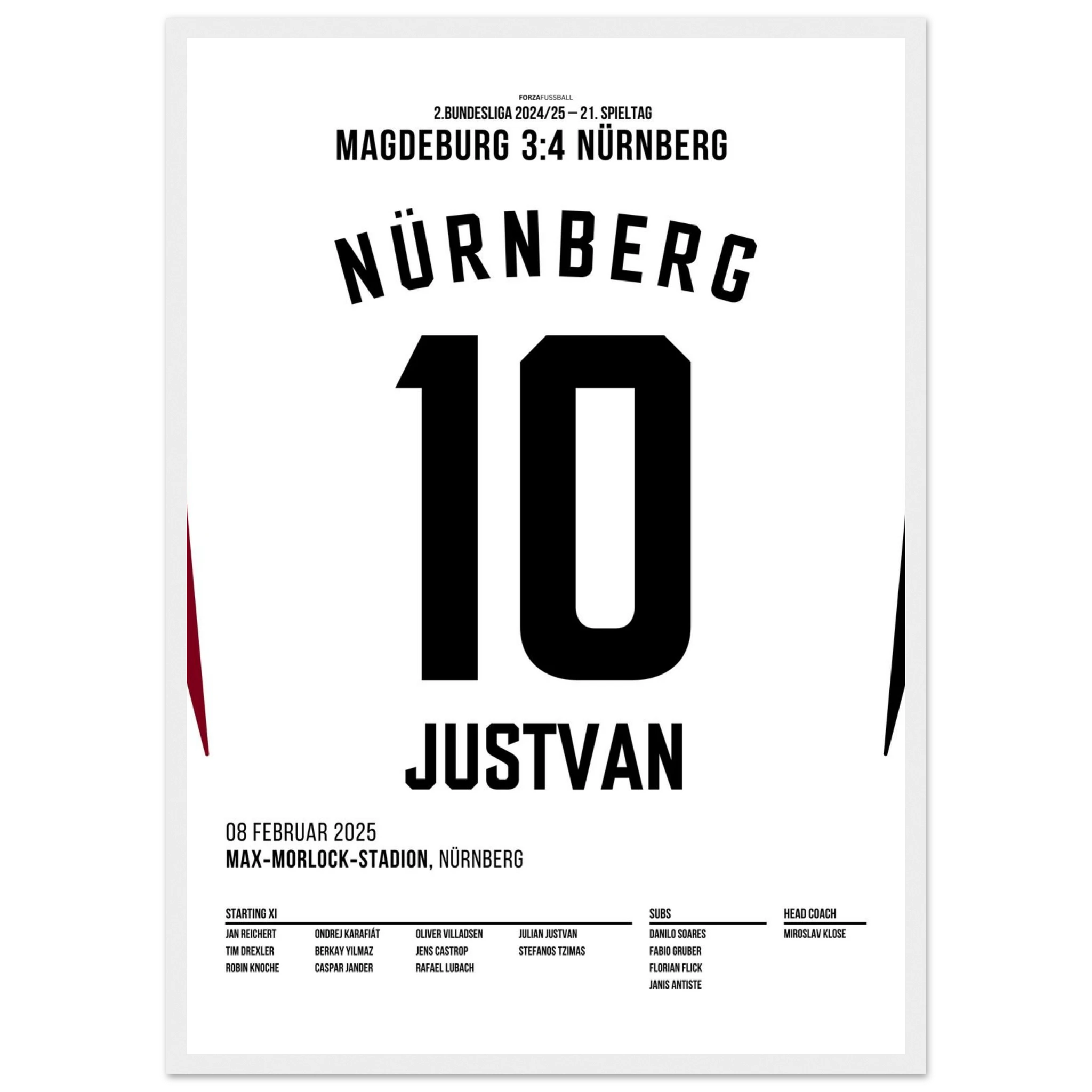 Justvan mit dem last Minute Siegtreffer in Magdeburg