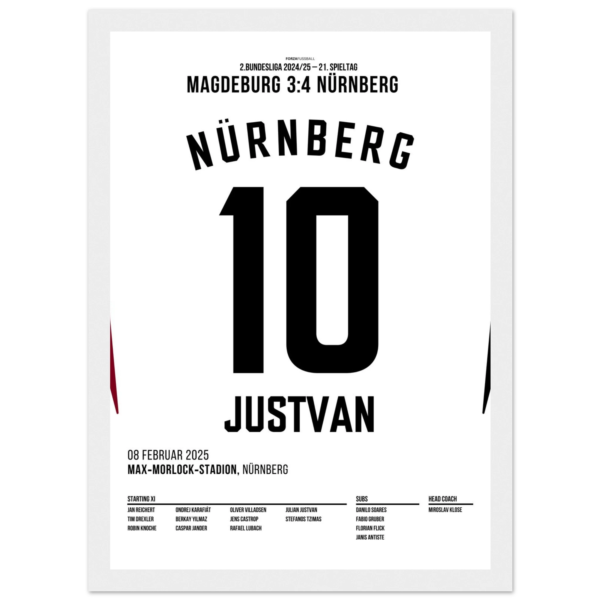 Justvan mit dem last Minute Siegtreffer in Magdeburg