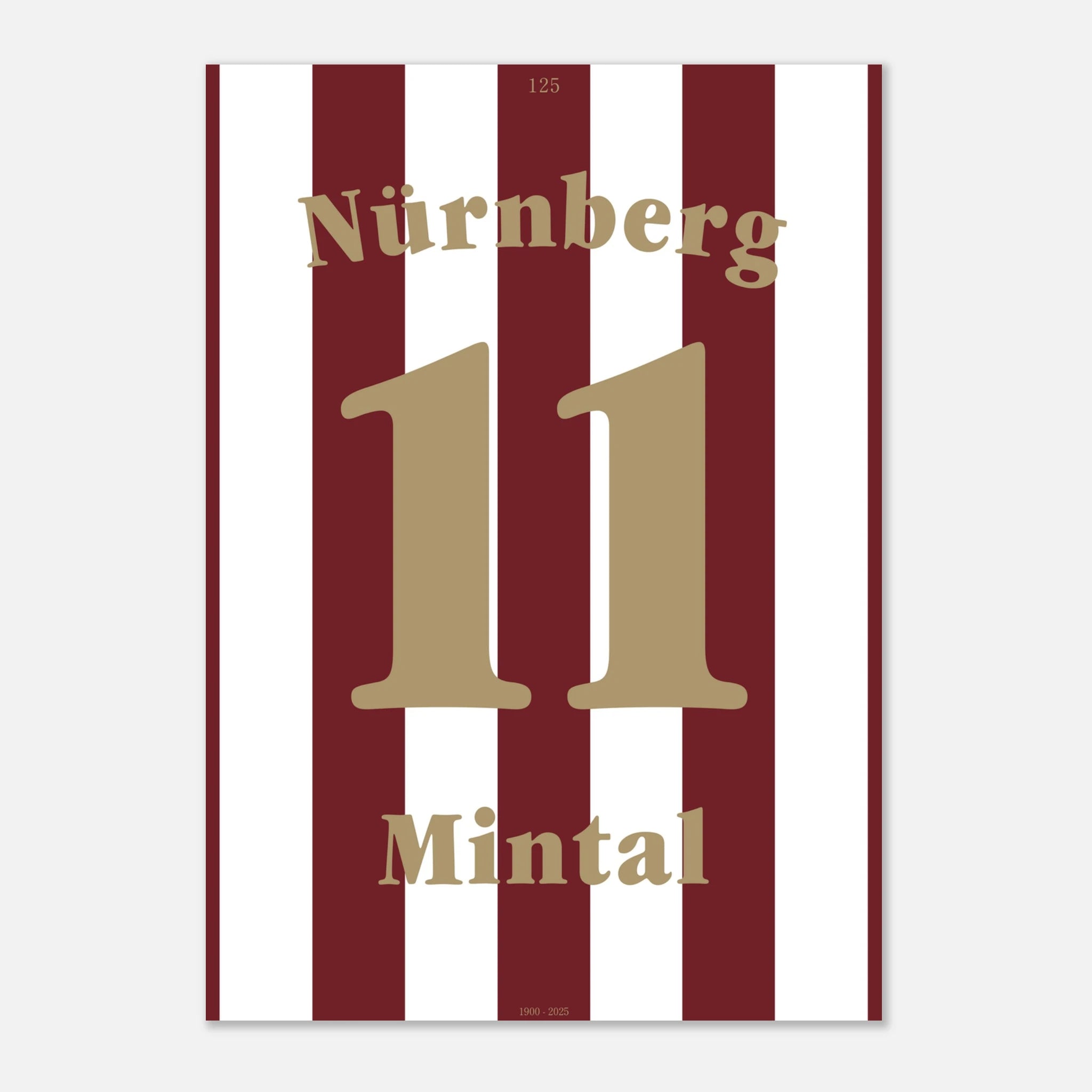 Marek Mintal - 125 Jahre FCN Fußball Poster mit Rahmen