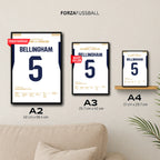 Jude Bellingham entscheidet den Clasico in der Nachspielzeit Fußball Poster mit Rahmen