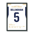 Jude Bellingham entscheidet den Clasico in der Nachspielzeit Fußball Poster mit Rahmen