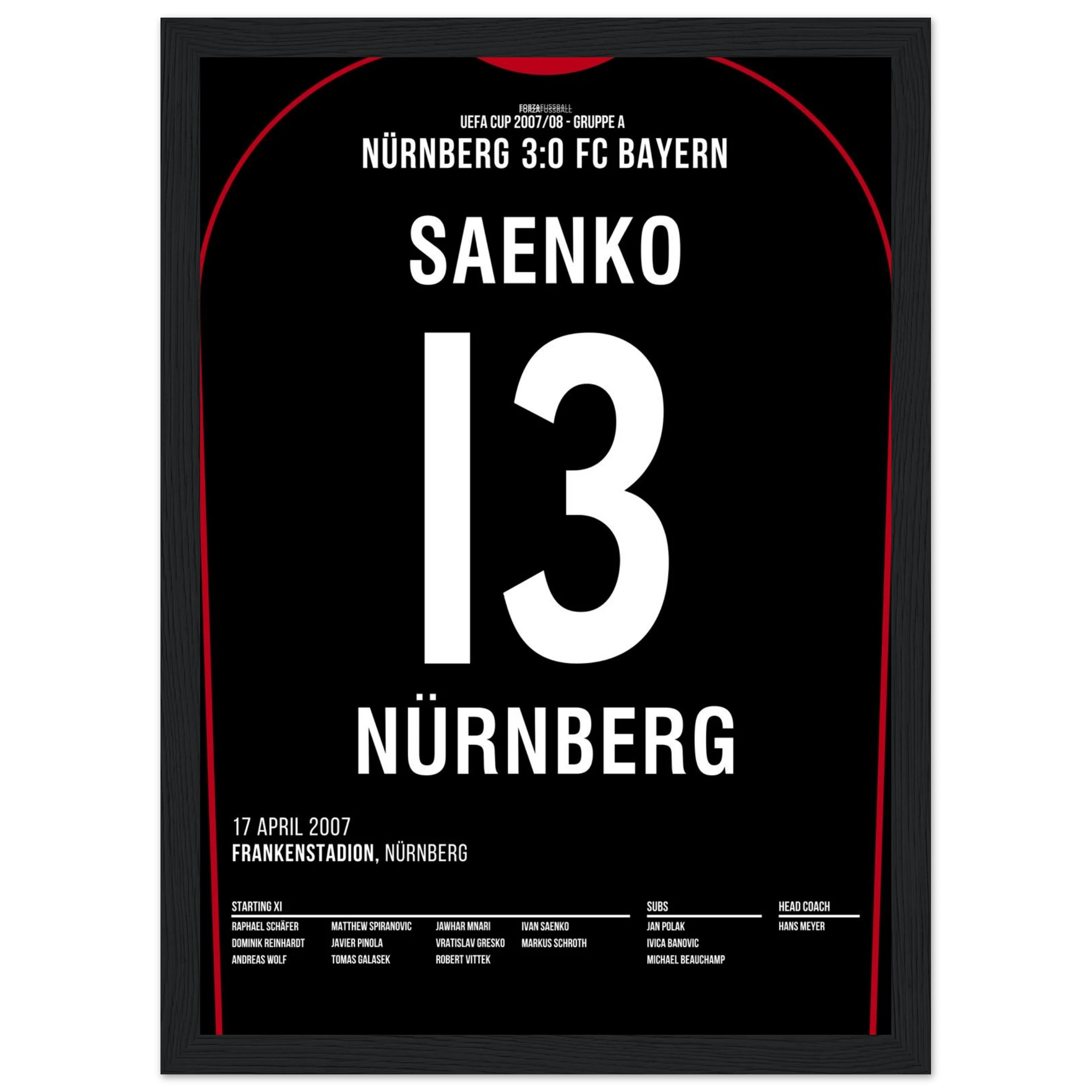 Ivan Saenko war dabei! FCN 3 - Bayern 0
