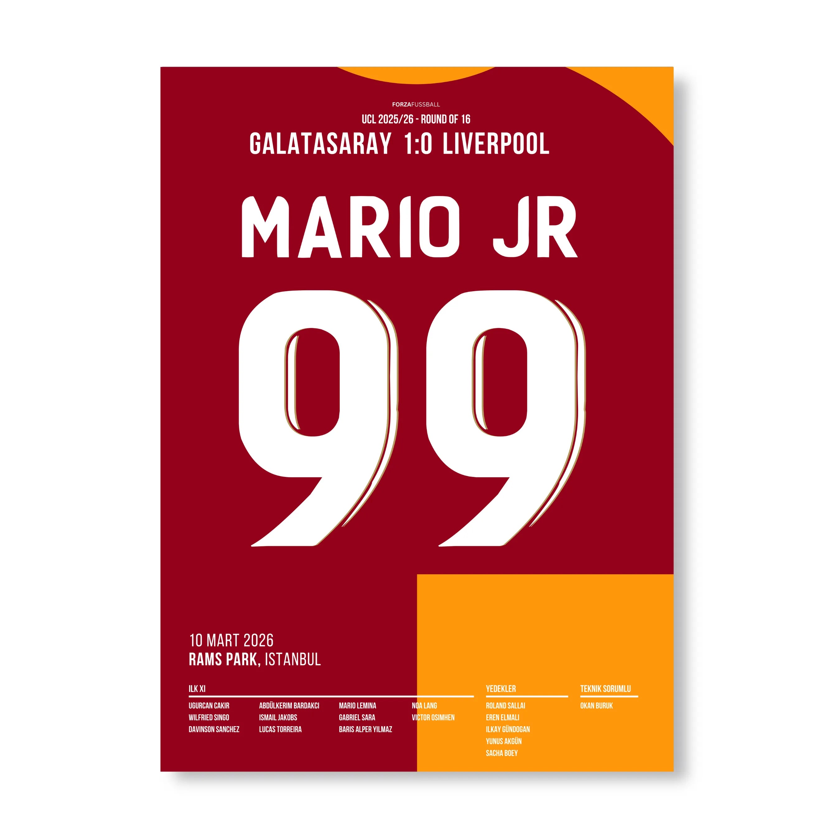 Mario Lemina köpft Gala zum Sieg vs Liverpool Fußball Poster mit Rahmen