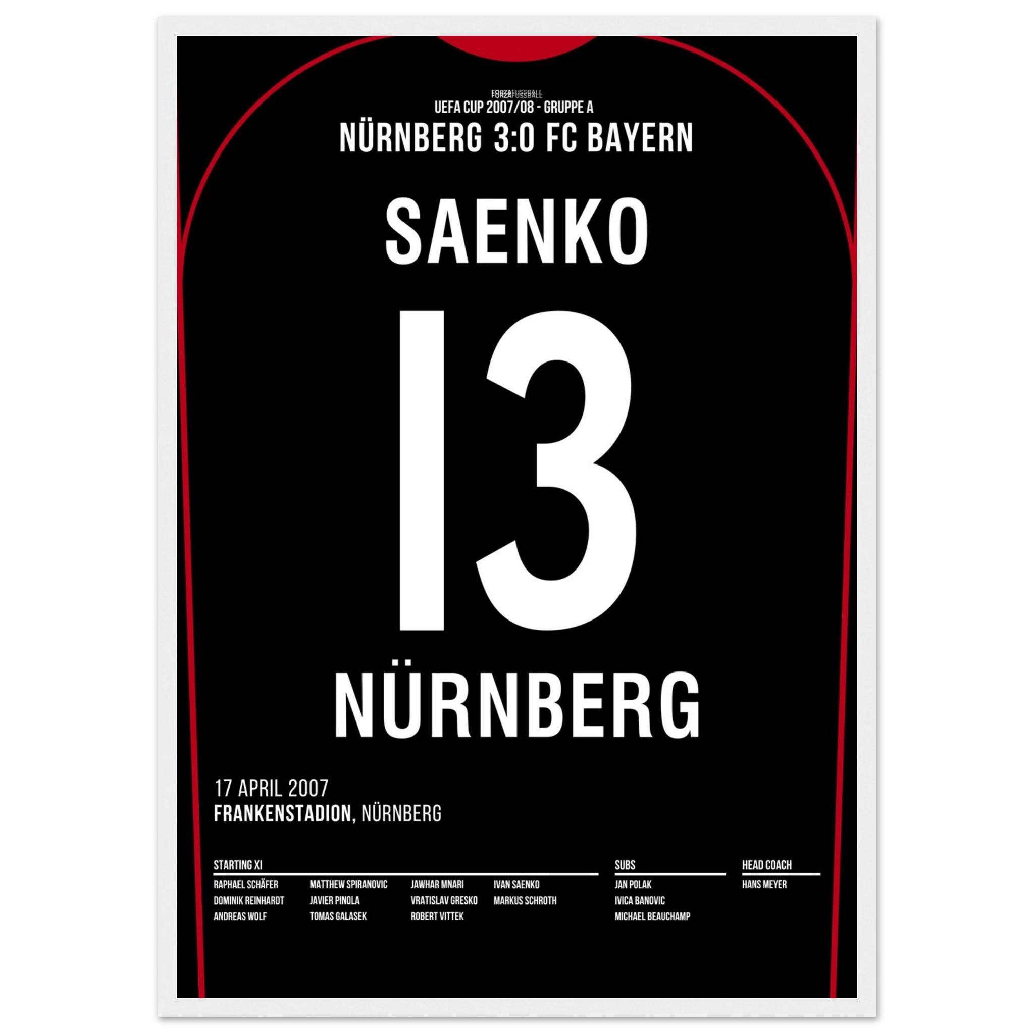 Ivan Saenko war dabei! FCN 3 - Bayern 0