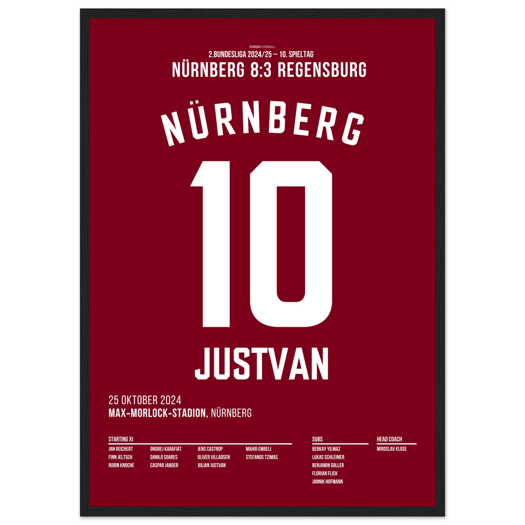 Justvan mit Hattrick beim 8:3 Sieg über Regensburg