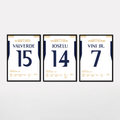 Real Madrid UCL 24 Bundle Fußball Poster mit Rahmen