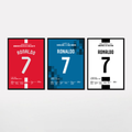 Cristiano Ronaldo Bundle Fußball Poster mit Rahmen