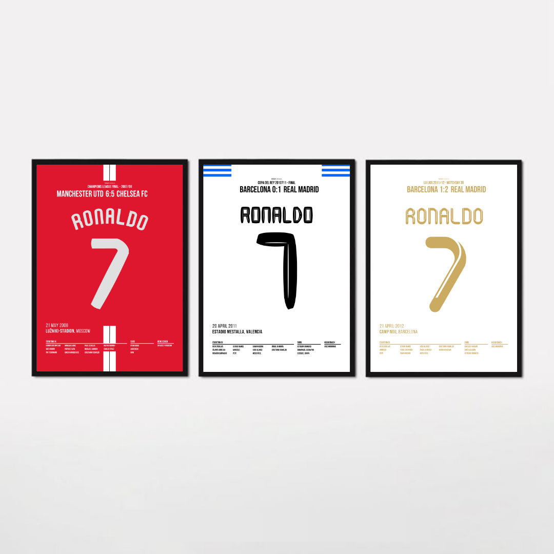CR7 Baby Icon Bundle Fußball Poster mit Rahmen