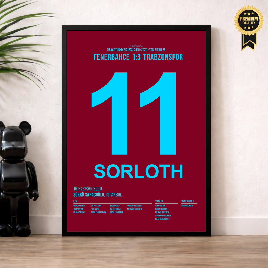 Der King of the North schmeißt Fener und Emre Belo aus dem Pokal Fußball Poster mit Rahmen