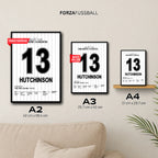 Atiba mit dem Last Minute Siegtreffer beim 3:4 in Trabzon Fußball Poster mit Rahmen