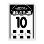 Sergen Yalcin und Besiktas übernehmen die Stamford Bridge Fußball Poster mit Rahmen