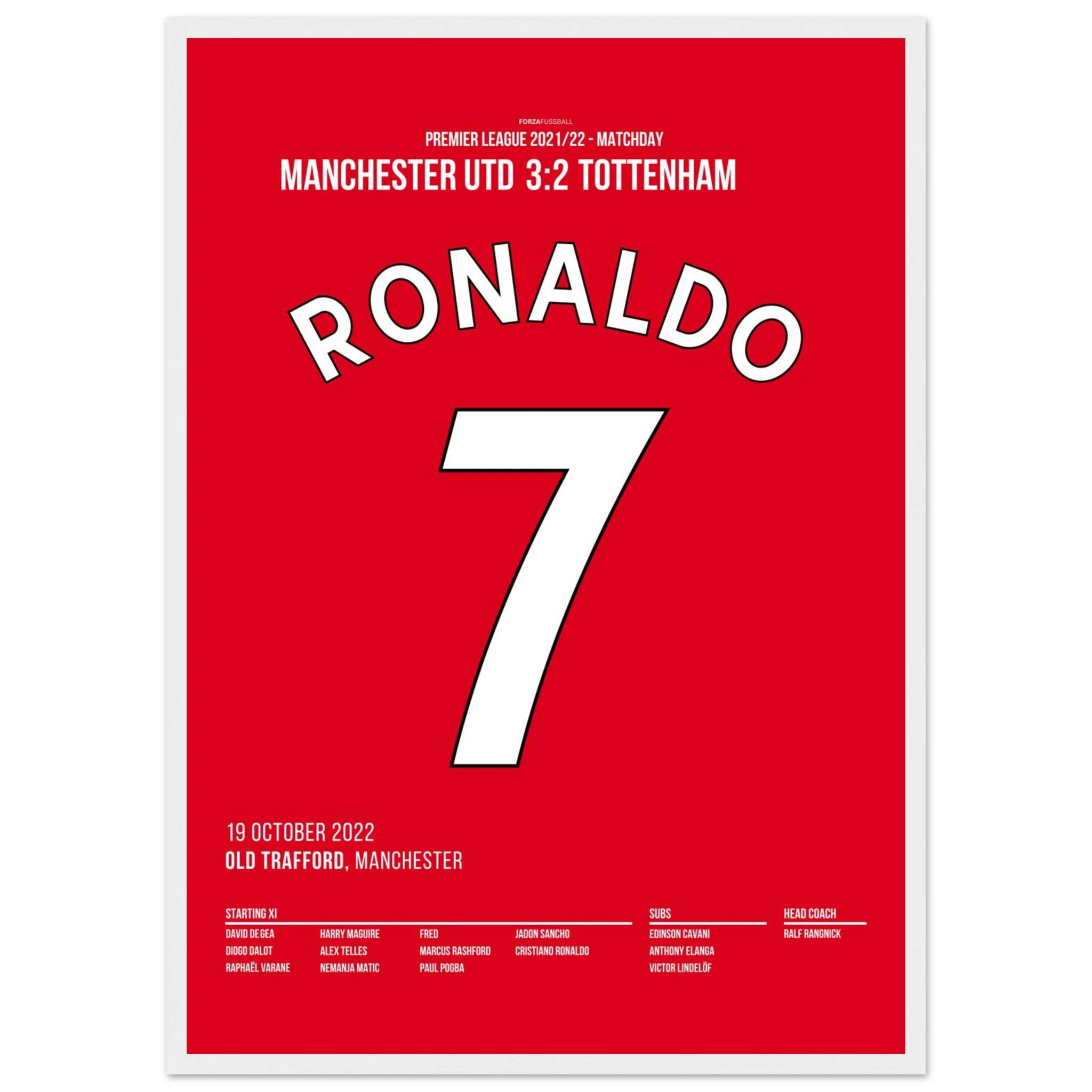 Ronaldo rettet ManU per Hattrick gegen Tottenham