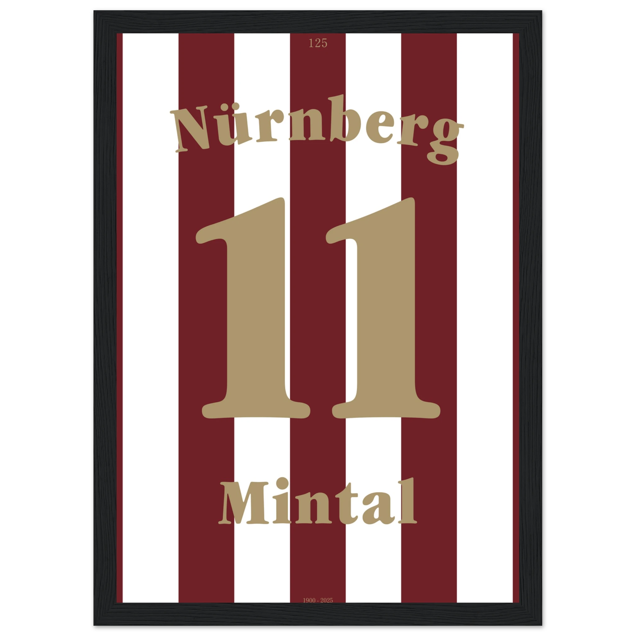 Marek Mintal - 125 Jahre FCN Fußball Poster mit Rahmen