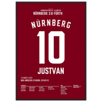 Justvan und der Club demontieren FÜ im Derby Fußball Poster mit Rahmen