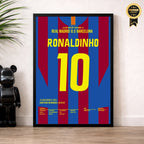 Ronaldinho Barca Poster im Wohnzimmer