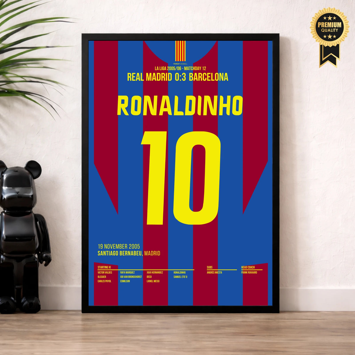 Ronaldinho Barca Poster im Wohnzimmer