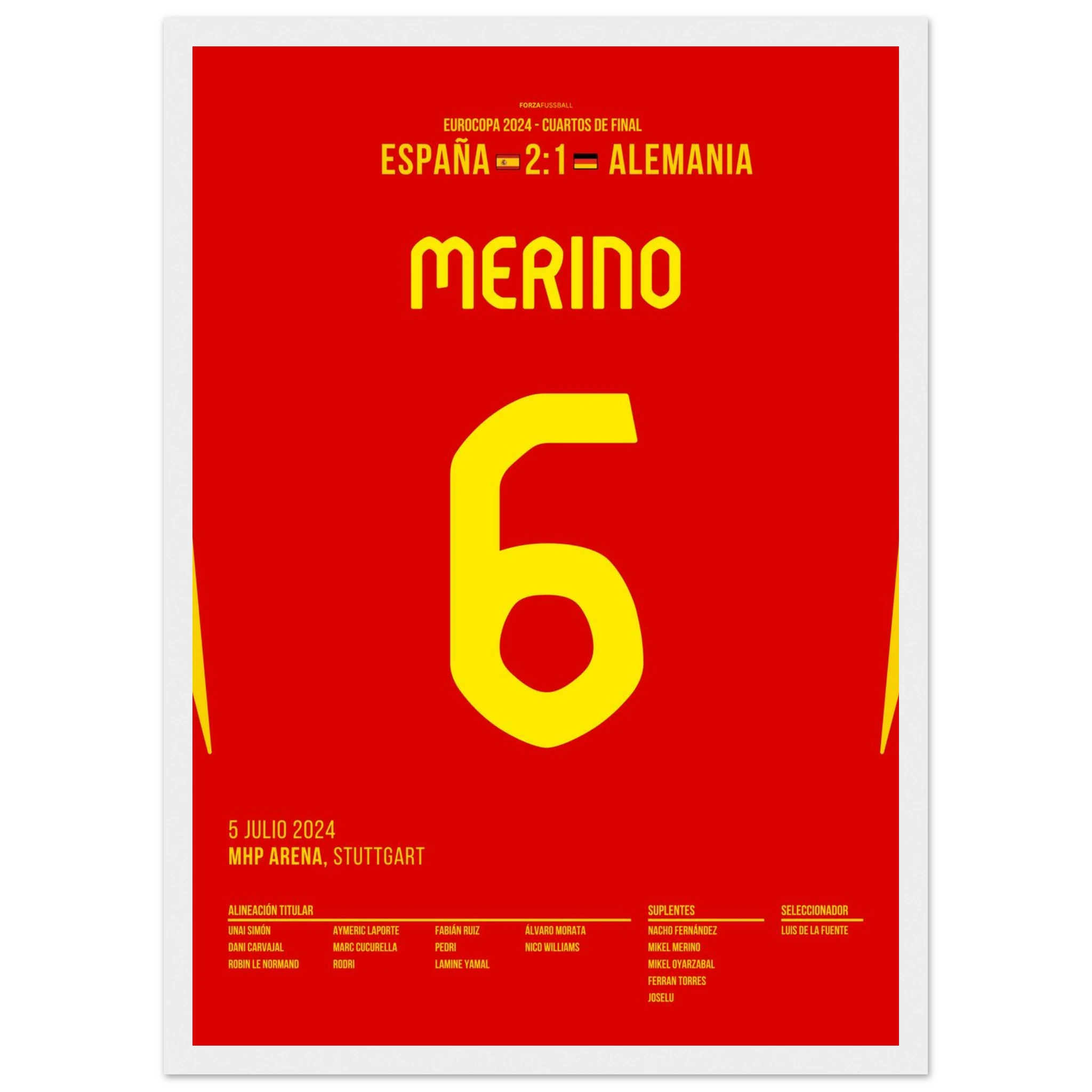 Merino köpft Spanien in letzter Minute zum Sieg gegen Deutschland